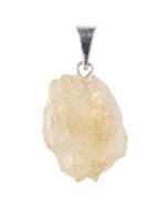 Rough Citrine Pendant Silver Plated Bail (1pc) NETT