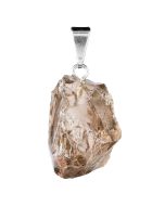 Pendant Rough Smoky Quartz Silver Plated Bail (1pc) NETT