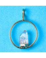 Ring Pendant With Fixed Quartz Point Gold Plated (1 Piece) NETT