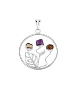 Happiness Garden Pendant, Silver Plated (1pc) NETT