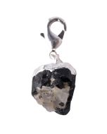 Mini Rough Tourmaline Charm, Silver Plated (1pc) NETT