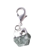 Mini Rough Green Aventurine Charm, Silver Plated (1pc) NETT