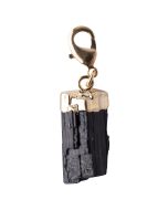 Mini Rough Tourmaline Charm, Gold Plated (1pc) NETT