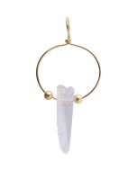 Crystal Point Pendant, Gold Plated (1pc) 