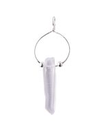 Pendant Crystal Point on Wire Loop Silver Plated (1 piece) 