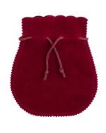 Red Velour Effect Drawstring Pouch 100mm x 110mm (10pcs) NETT