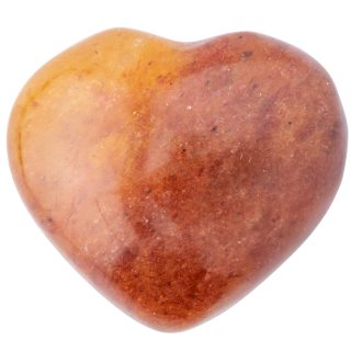 Peach Aventurine Puff Heart 25-30mm (1pc) NFD