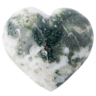 Tree Agate Puff Heart 25-30mm (1pc) NFD