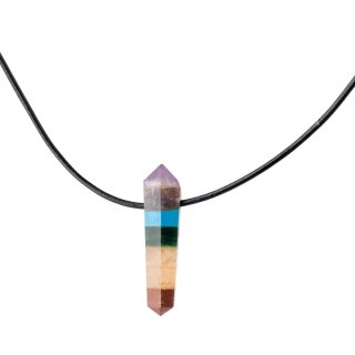 Chakra Point Pendant on 22cm Thong (5cm Extender) India (1pc) 