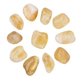 Citrine Heat Treated XQual Med Tumble 20-30mm, Brazil (100g) NFD
