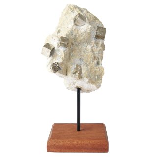 Pyrite Cubes in Basalt on Stand 1.02kg (1pc)