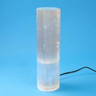 30cm Flat Top Selenite Lamp, 30cm, with UK electrics (1pc)