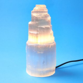 Selenite Mountain Lamp 20cm with UK Electrics (1pc)