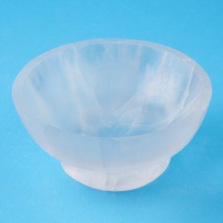 Selenite Round Bowl with Base 10cm (1pc)