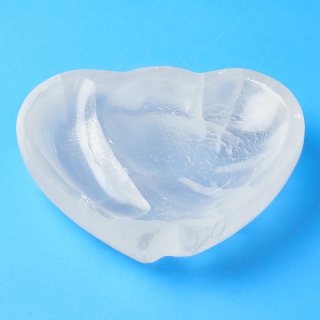 Selenite Heart Bowl, 14cm (1pc)
