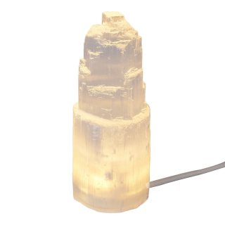 Selenite 10cm Mountain Lamp with USB fitting (1pc) NFD