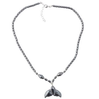 Hematine Whale Tail Necklace 18" Design 21 (1pc) 