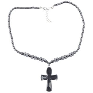 Hematine Cross Necklace 18" Design 33 (1pc) 