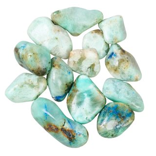 Azurite with  Green Moonstone Tumblestone (by the gram)