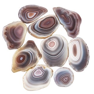 Polished Botswana Agate Slices (by the gram) NFD