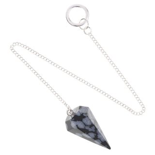 Snowflake Obsidian Pendulum, 18/20mm x 35mm (1pc)