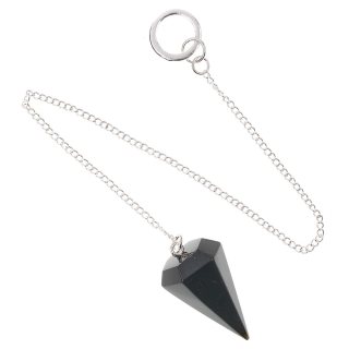 Black Obsidian Pendulum, 18/20 mm x 30/35mm (1pc)