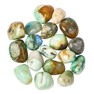 Azurite Malachite Ice Green Medium Tumblestones, 20-30mm, (250g)