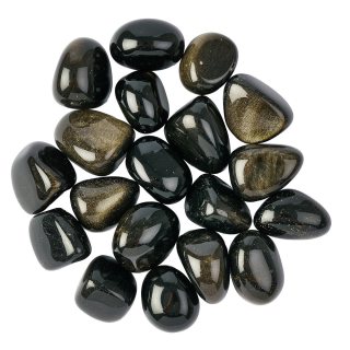 Golden Obsidian Medium Tumblestones, 20-30mm, (250g) 