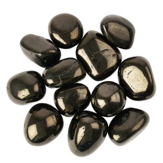 Jet Medium Tumblestones, 20-30mm (100g) 