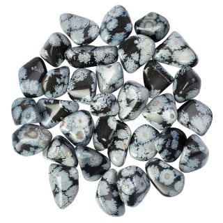 Snowflake Obsidian Medium Tumblestones, 20-30mm (250g) 