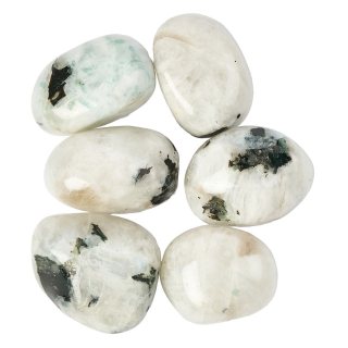 Rainbow Moonstone Tumblestones A Grade, 20-30mm (100g) 