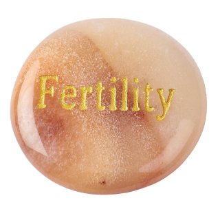Pink Aventurine Smoothstone with Fertility etching (1pc)