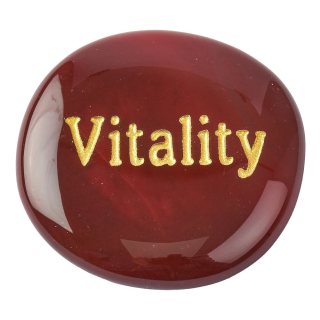 Carnelian Smoothstone with VITALITY etching (1pc)