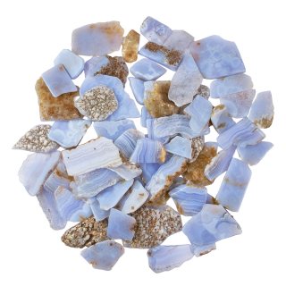 Blue Lace Agate Free Form Slice, 30-60mm (1kg) NFD