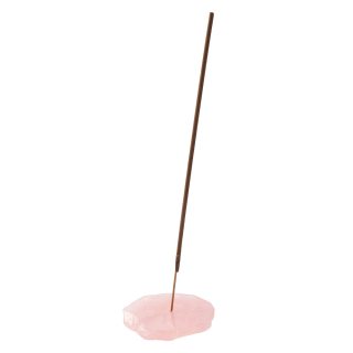 Rose Quartz Natural Edge Slab Incense Holder (1pc) NFD