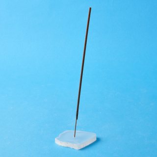 Selenite Natural Edge Slab Incense Holder (1pc) NFD