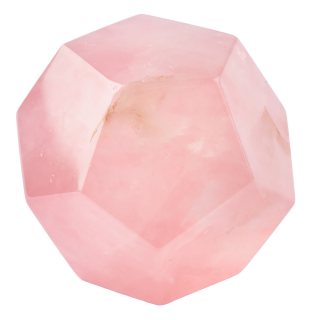Rose Quartz Polyhedron, 30mm (1pc)