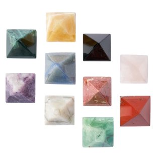 Assorted Stone Pyramid, 33/34mm (10pcs)
