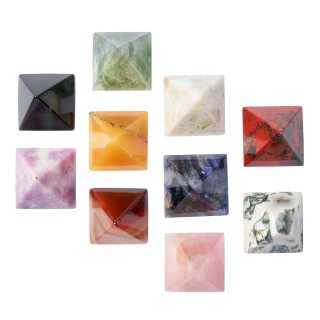 Assorted Stone Pyramid, 40mm (10pcs)
