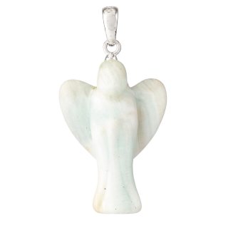 Hemimorphite Angel Pendant, Sterling Silver 1" (1pc)