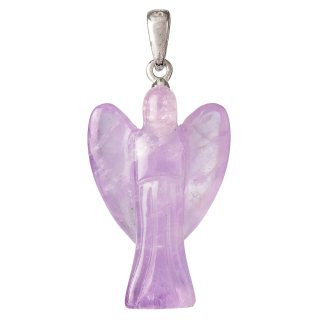 Amethyst Angel Pendant, Sterling Silver, 1" (1pc)