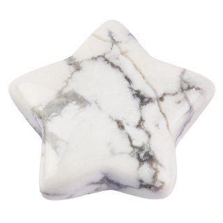 White Howlite Star, 8mm x 28/30mm (1pc)