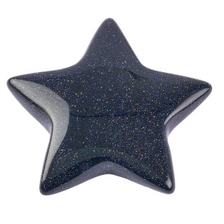 Blue Goldstone Star 10x40mm (1pc)