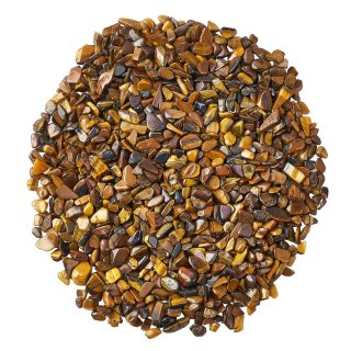 Polished Tiger Eye Gold chips, 3/8mm (100g)