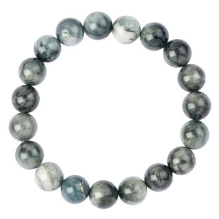 10mm Natural Grey Cats Eye Bead Bracelet (1pc)