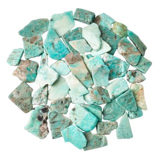Green Amazonite Freeform Slabs, 4/15mm x 30/70mm (KGS)
