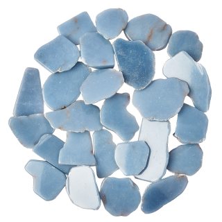 Angelite Free Polished Form Slabs, 4/15mm x 30/70mm (KGS)