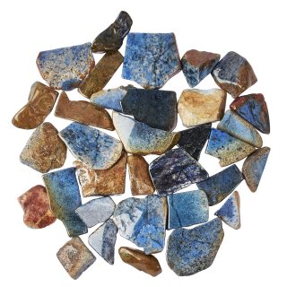 Dumortierite Freeform Slabs, 4/15mm x 30/70mm (KGS)