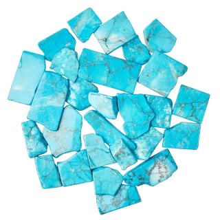 Blue Howlite Polished Freeform Slabs, 2/20mm x 50/100mm (KGS)
