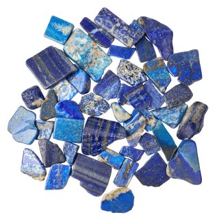 Lapis Lazuli Freeform Slabs, 4/15mm x 30/70mm (KGS)